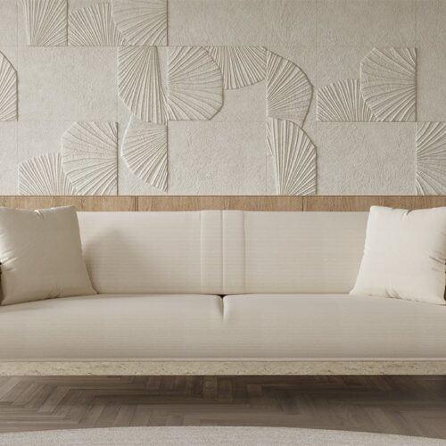 Nitra Three-Seater Sofa - Travertine