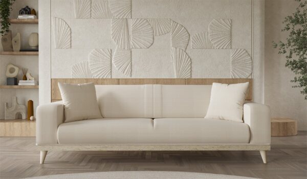 Nitra Three-Seater Sofa - Travertine