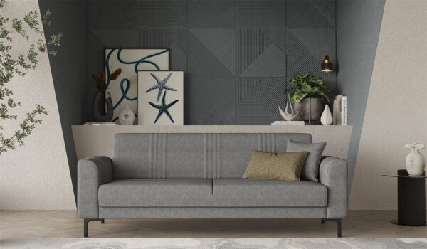 Rio Three-Seater Sofa - Grey
