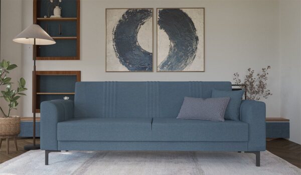 Rio Three-Seater Sofa - Blue