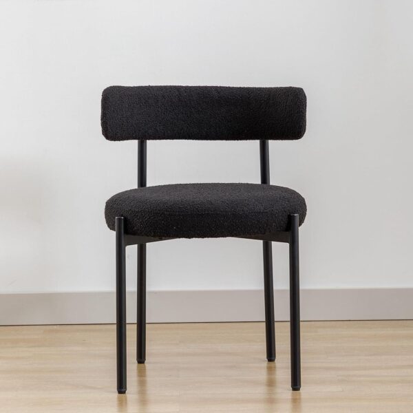 Boucle round Dining Chair - Image 3
